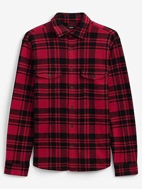 Express Red and Black Plaid Shirt